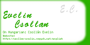 evelin csollan business card